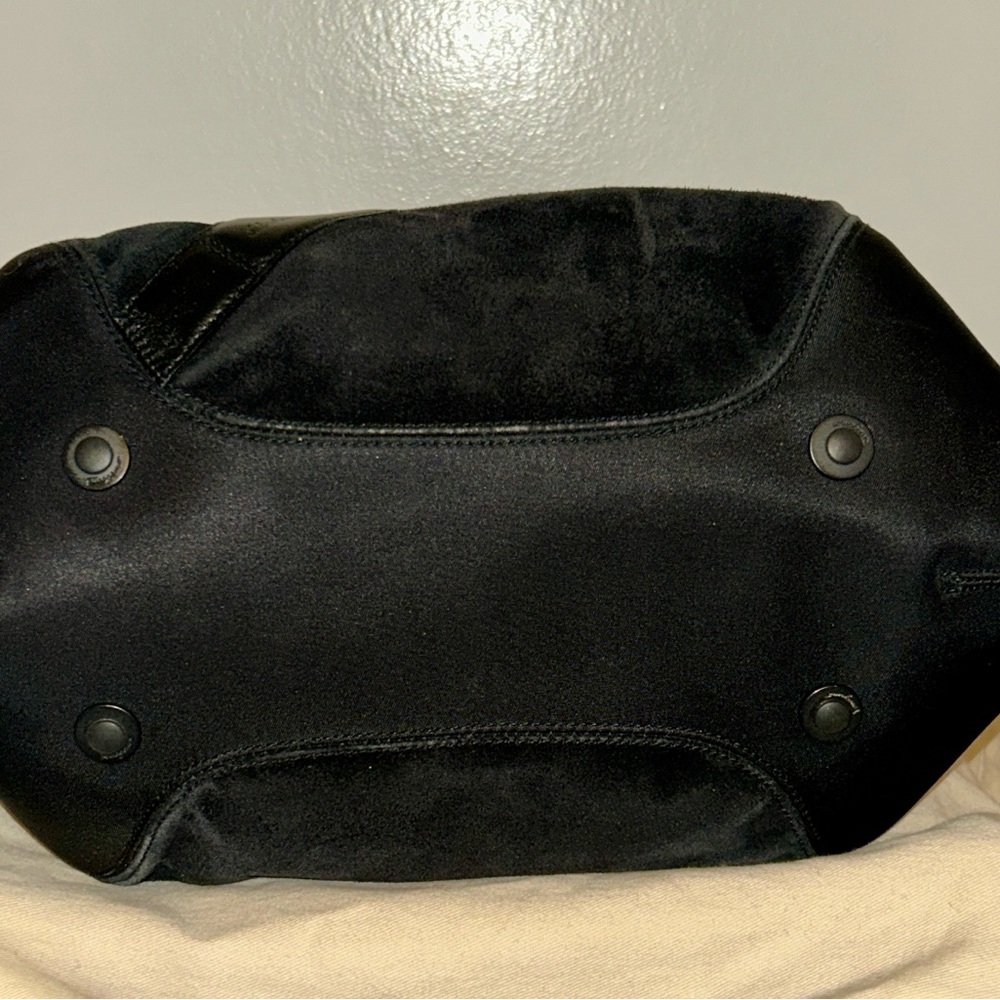 Salvatore Ferragamo Elegant Black Shoulder Boston Bag. Vintage Suede & Leather - Picture 8 of 14
